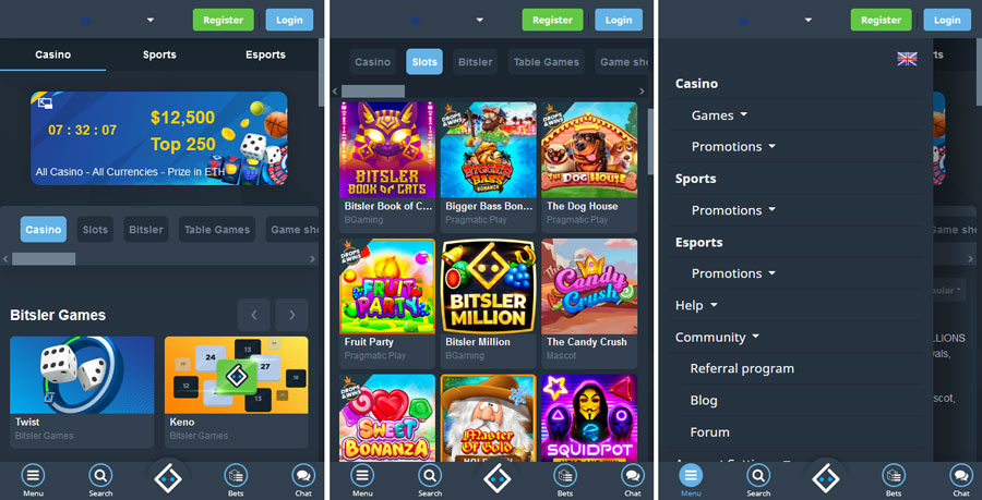 Impressions of the Bitsler Casino App.