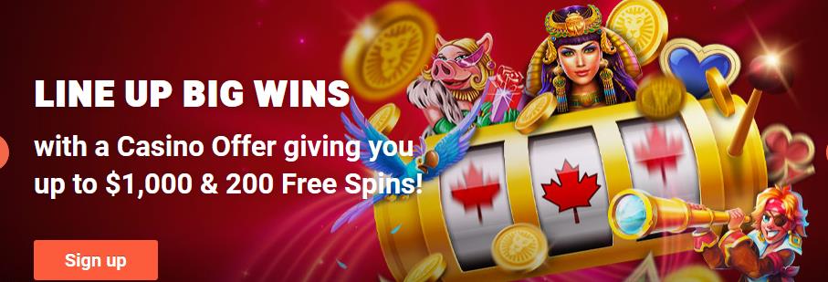 As a new player you can claim 100% bonus up to C$1,000 + 122 Free Spins at Leo Vegas Casino