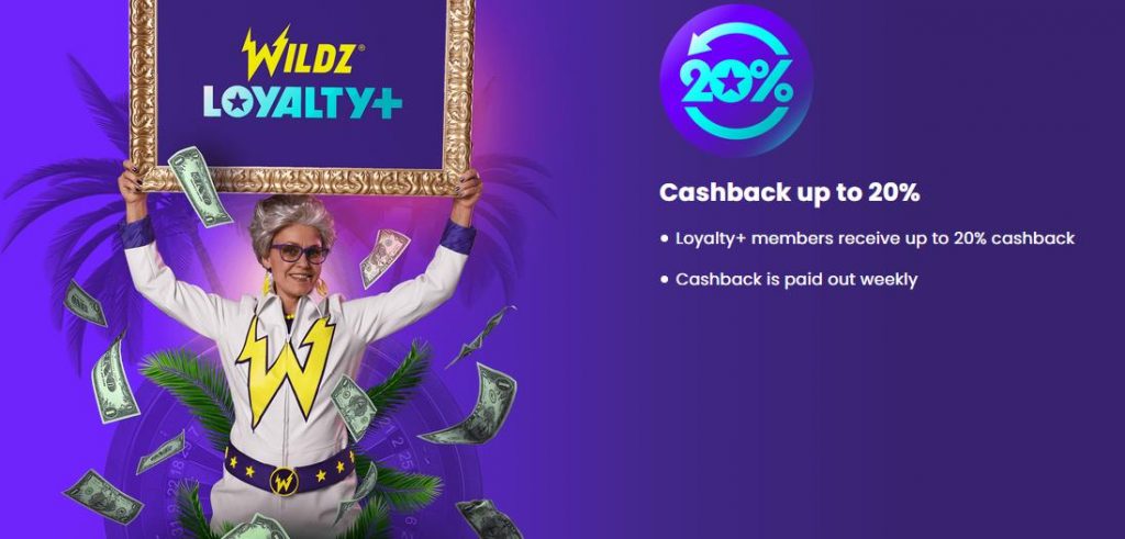 Wildz Loyalty+ Cashback program